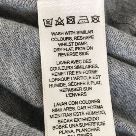 ASOS Crew Neck Tee Women’s Large Gray Short Sleeve Organic Cotton Knit Casual - Picture 11 of 11